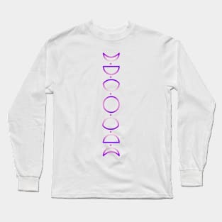 Copy of Moon Phase in purple vertical Long Sleeve T-Shirt